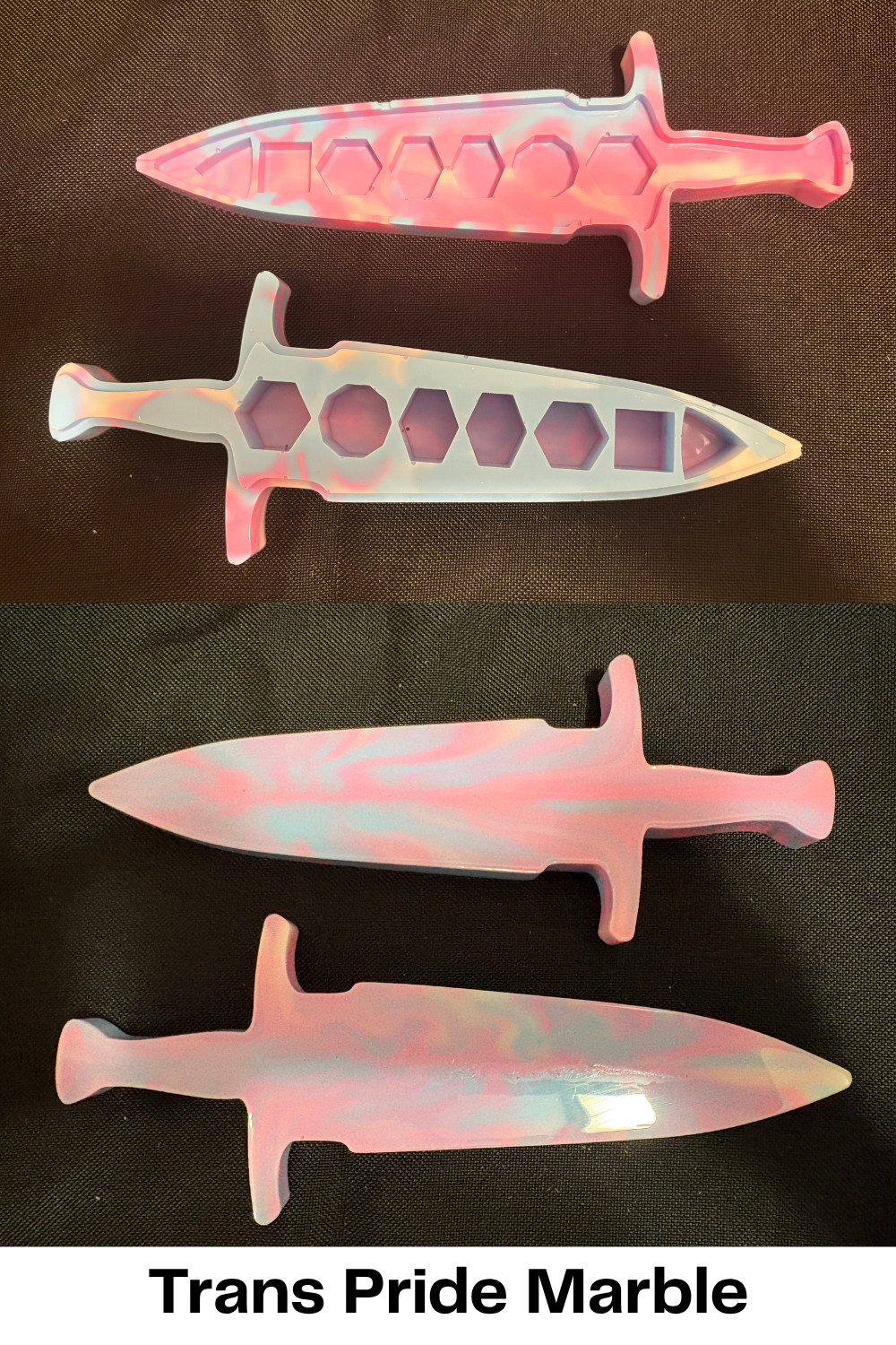 Sword-shaped dice box